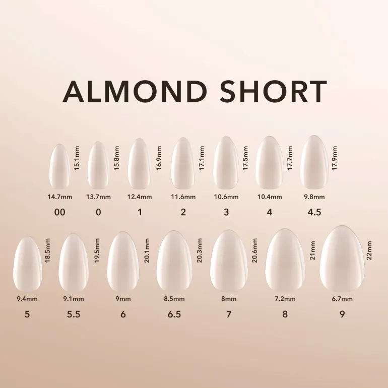 Almond Short | Natural Gel Extensions