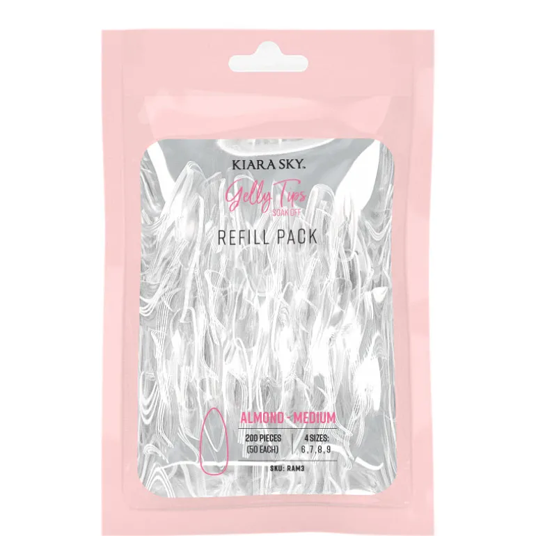 Gelly Tips Refill Pack - Almond Medium