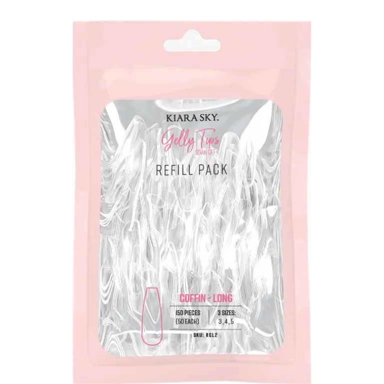 Gelly Tips Refill Pack - Coffin Long