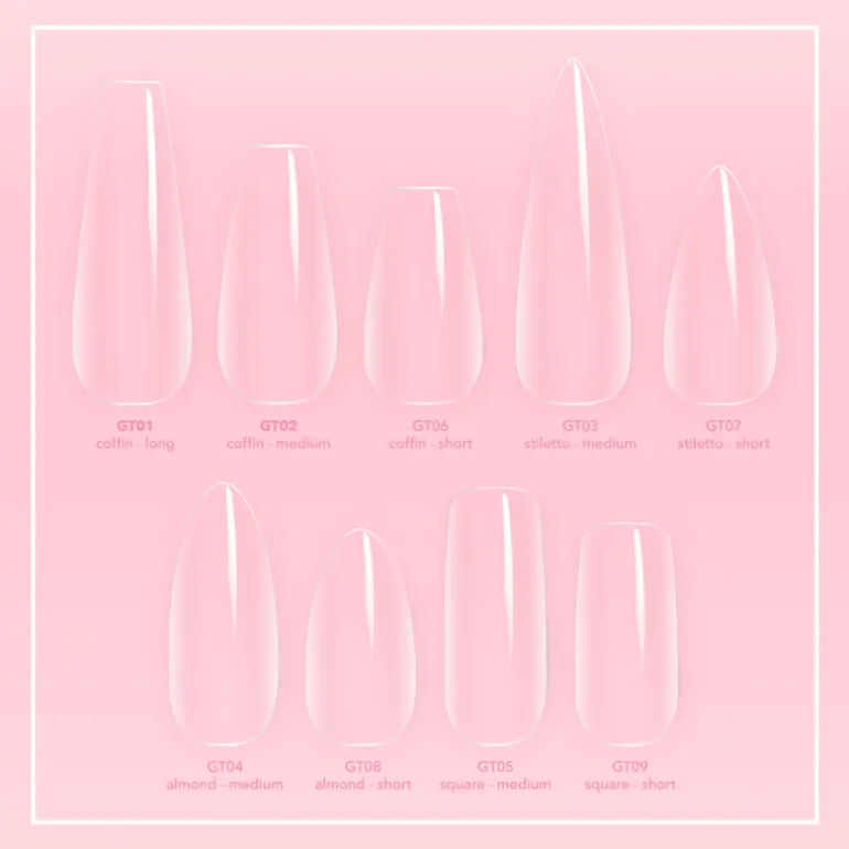 GELLY TIPS STARTER KIT - Almond Short