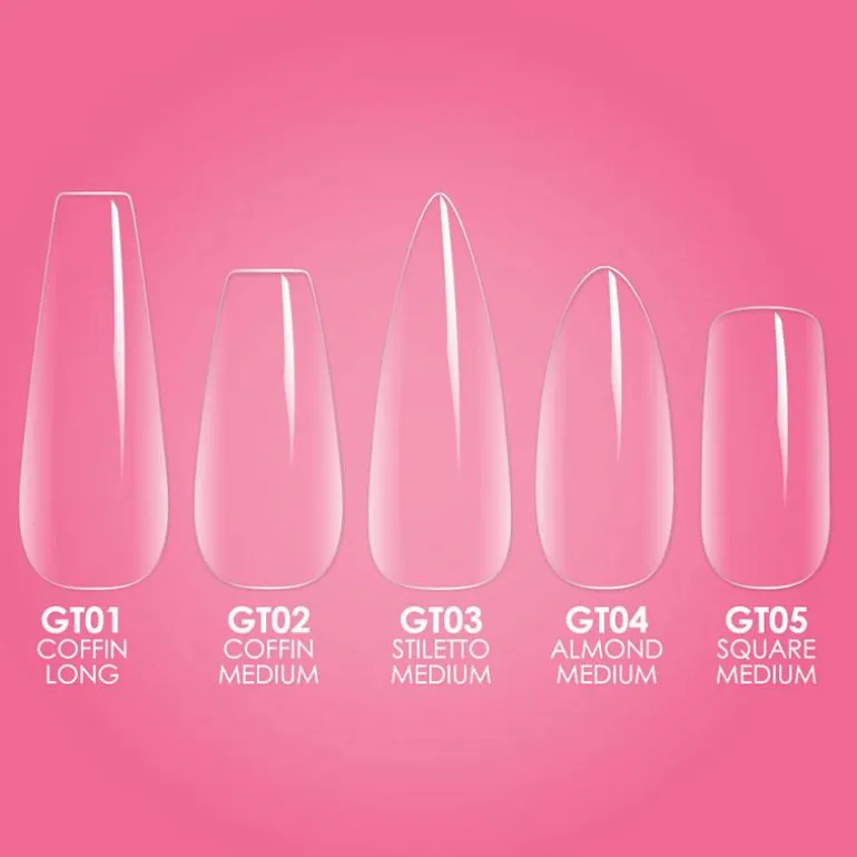 GELLY TIPS STARTER KIT - Almond Medium