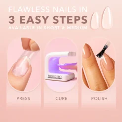 GELLY TIPS STARTER KIT - Almond Medium