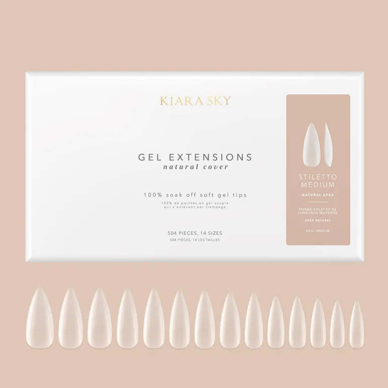 Stiletto Medium | Natural Gel Extensions